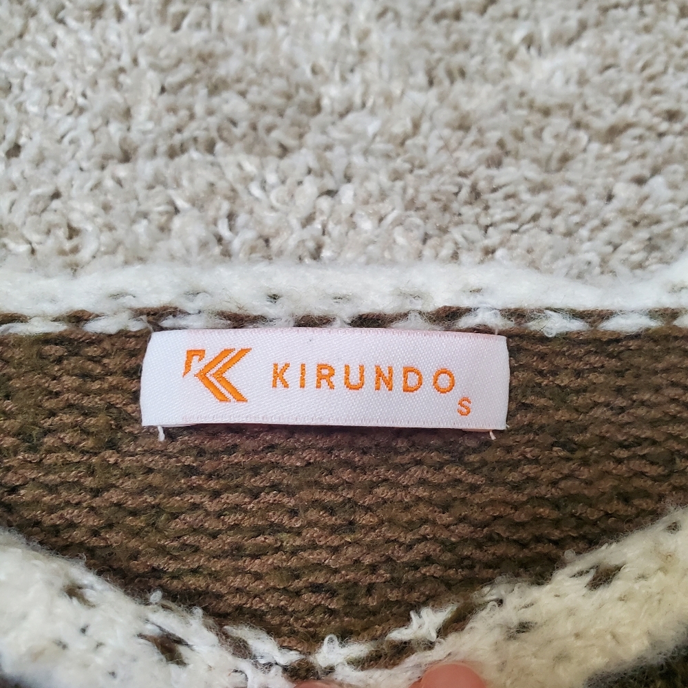 Kirundo Olive Green Sweater, Women's S (Baggy Fit), Slouchy Knit Jumper, EUC - Picture 6 of 9